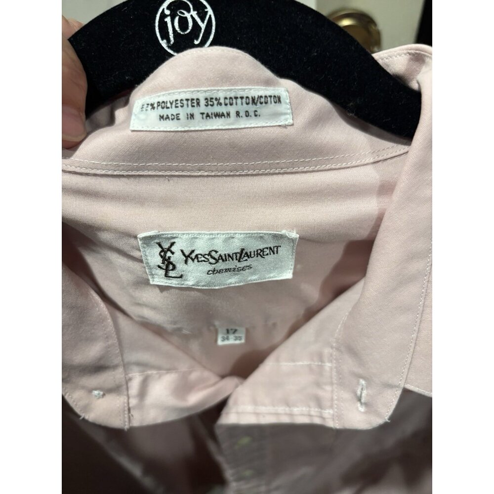 Yves Saint Laurent Chemises Pink Button Up Shirt Women’s Size 17 34-35 - Picture 4 of 7